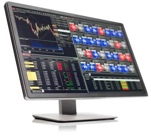 NinjaTrader platform on a monitor